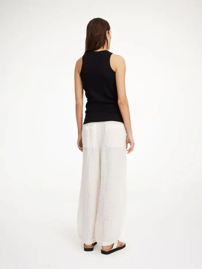 By Malene Birger Trousers Women Mikele Organic Linen Trousers Pure White