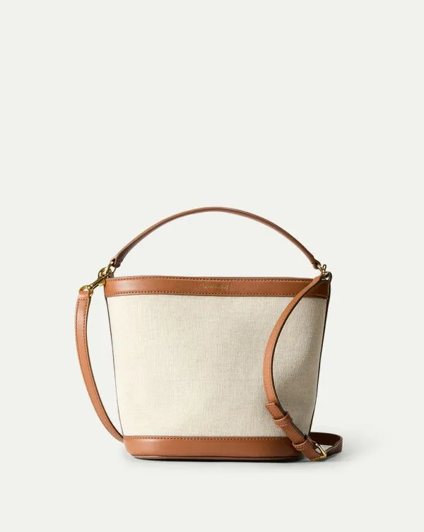 Canvas Feedbag Natural Linenandhazelwood Women Veronica Beard Handbags