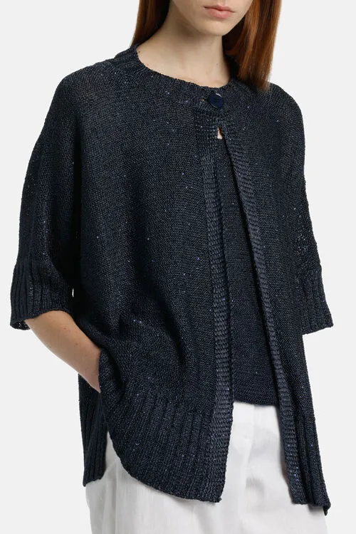 Cardigan Women Caseggiato Caseggiato Blue Luisa Spagnoli Cardigan Women Caseggiato Caseggiato Blue Luisa Spagnoli