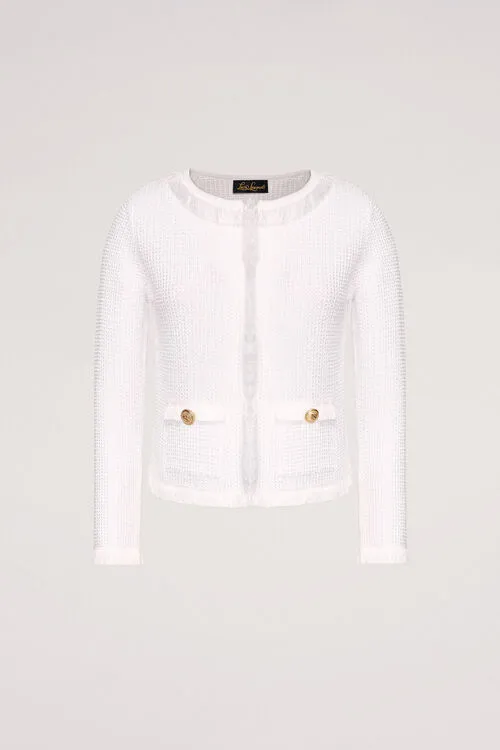 Cardigan Women Conforto Conforto White Luisa Spagnoli Cardigan Women Conforto Conforto White Luisa Spagnoli