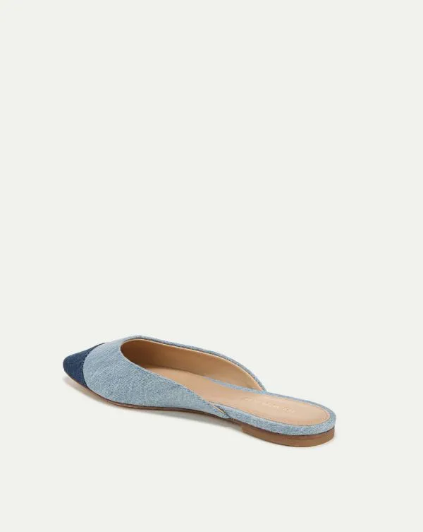 Carlotta Denim Flat Blue Women Veronica Beard Shoes Carlotta Denim Flat Blue Women Veronica Beard Shoes