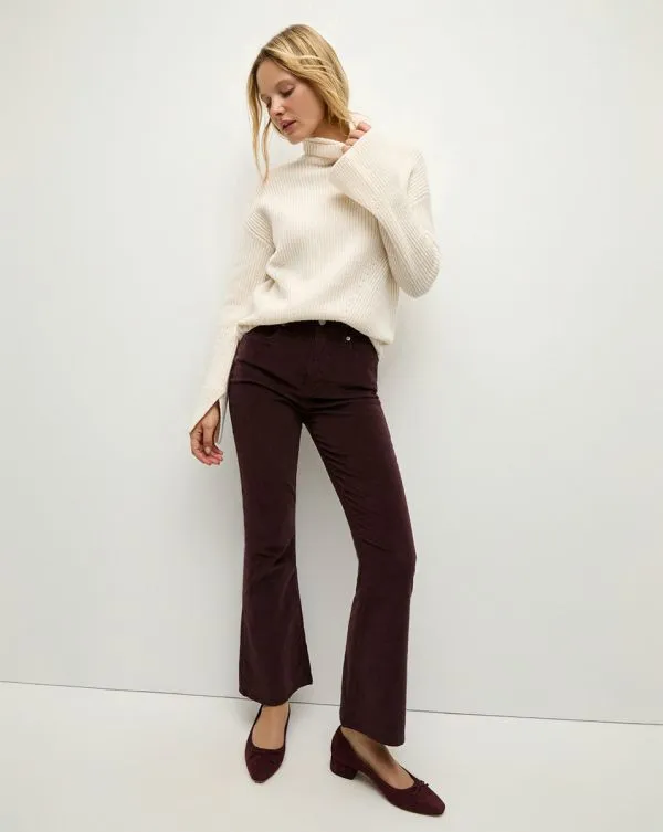 Carson Corduroy KickFlare Pant Plum Women Veronica Beard Jeans