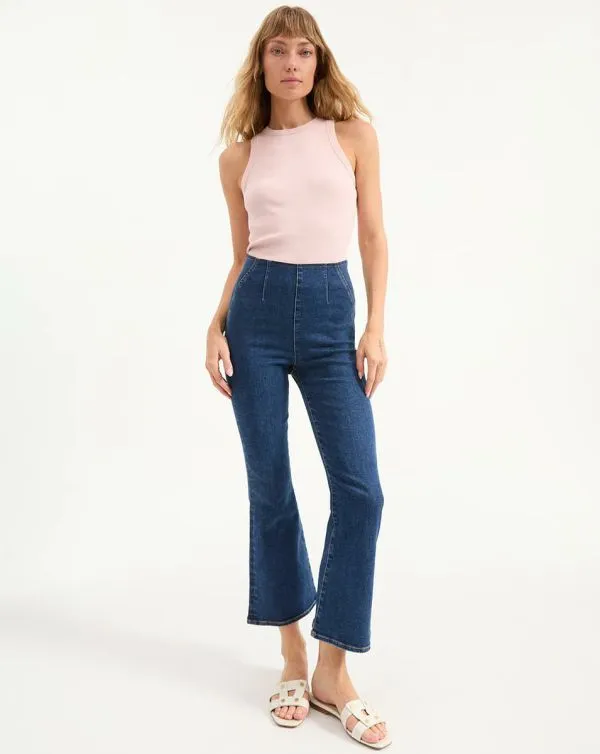 Carson OffDuty KickFlare Jean Bright Blue Women Veronica Beard Jeans