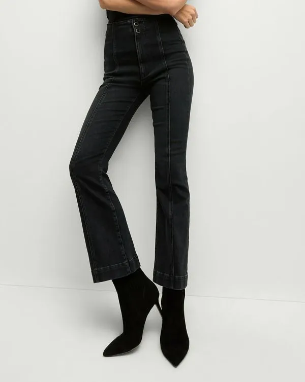 Carson Seamed KickFlare Jean Washed Onyx Women Veronica Beard Jeans Carson Seamed KickFlare Jean Washed Onyx Women Veronica Beard Jeans
