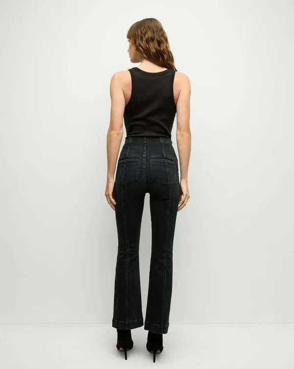Carson Seamed KickFlare Jean Washed Onyx Women Veronica Beard Jeans Carson Seamed KickFlare Jean Washed Onyx Women Veronica Beard Jeans