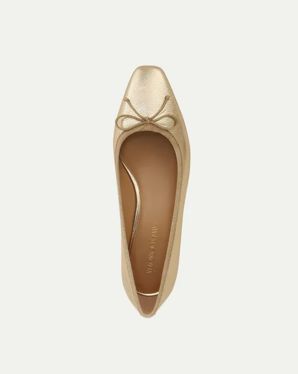 Cecile Metallic Leather Ballet Pump Platinum Women Veronica Beard Shoes Cecile Metallic Leather Ballet Pump Platinum Women Veronica Beard Shoes