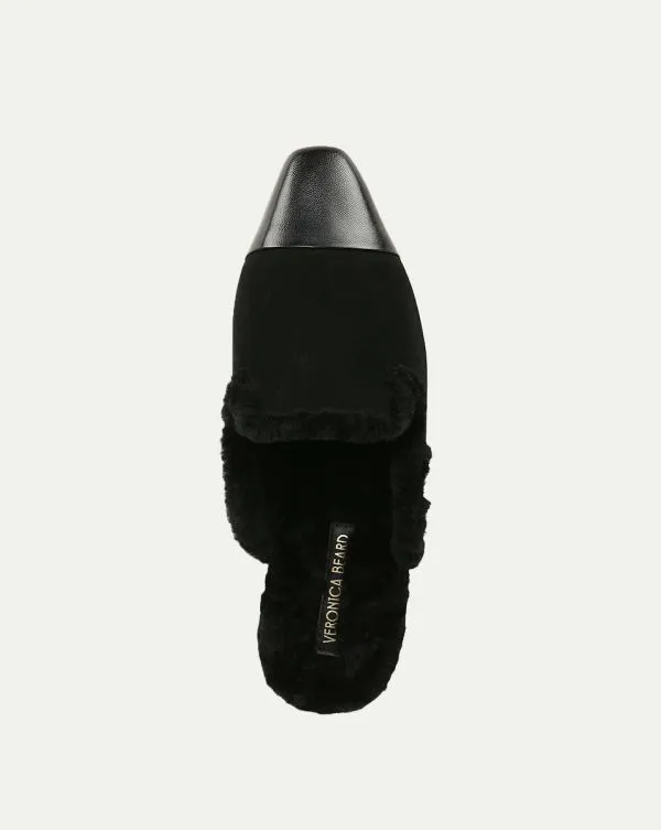 Cecile Shearling Mule Black Women Veronica Beard Shoes