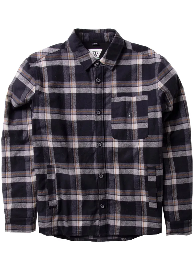 Chacahua Overshirt Black Shirts and Flannels Vissla Men