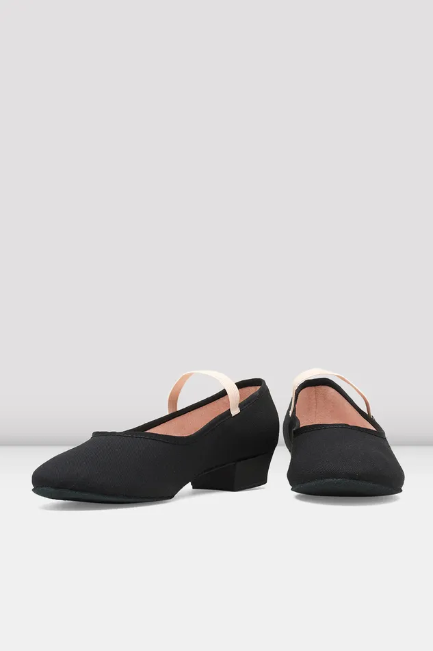 Character Ladies Accent Canvas Character Shoes Black Canvas Bloch Adult