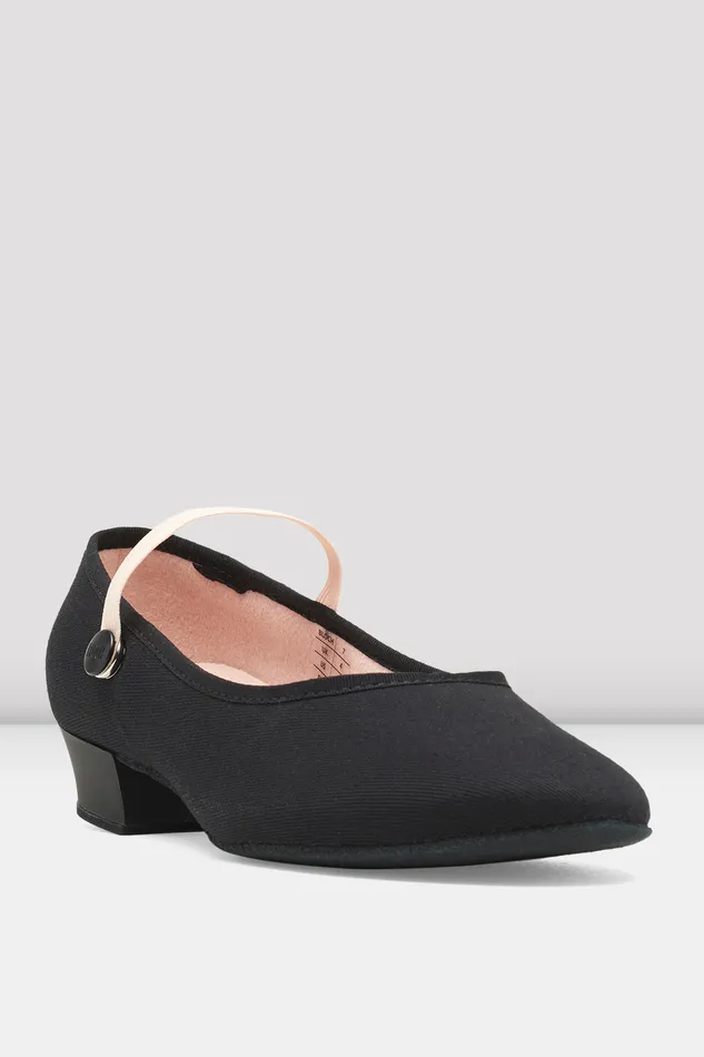 Character Ladies Accent Canvas Character Shoes Black Canvas Bloch Adult