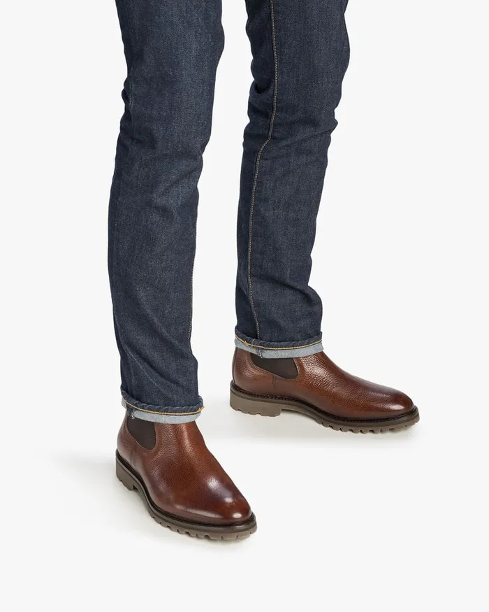 Chelsea Boots Men Floris Van Bommel Sturdi 0416 Printedleather