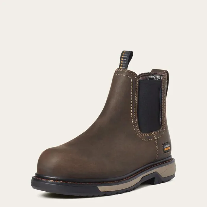 Chelsea Boots Women Ariat Riveter Chelsea CSA Waterproof Composite Toe Work Boot Dark Brown