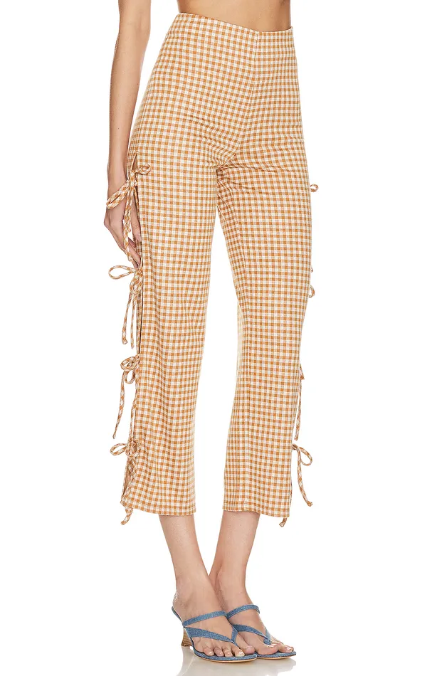 Chelsea Pant Brown and White Women Lovers and Friends Pants Chelsea Pant Brown and White Women Lovers and Friends Pants
