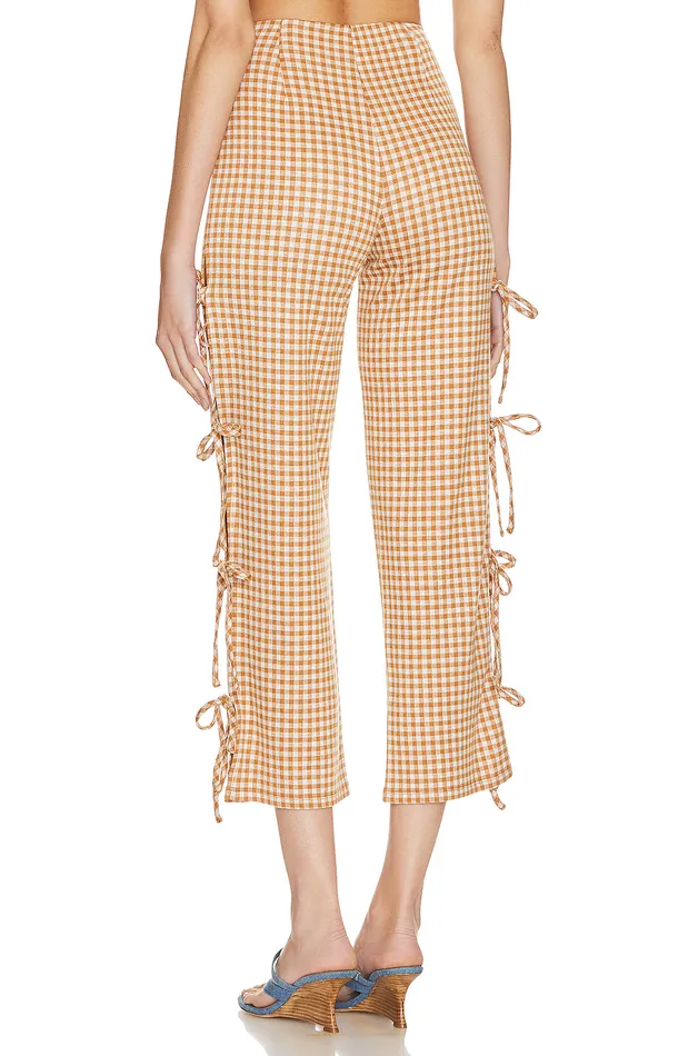 Chelsea Pant Brown and White Women Lovers and Friends Pants Chelsea Pant Brown and White Women Lovers and Friends Pants