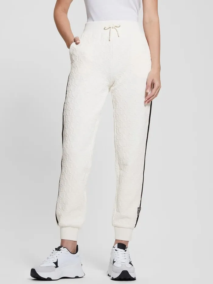 Cheri Signature Pants Gj Sprit White Jacquard Women Activewear GUESS Cheri Signature Pants Gj Sprit White Jacquard Women Activewear GUESS
