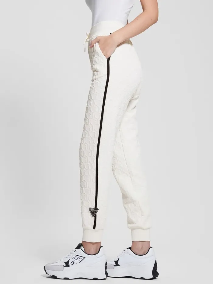 Cheri Signature Pants Gj Sprit White Jacquard Women Activewear GUESS Cheri Signature Pants Gj Sprit White Jacquard Women Activewear GUESS