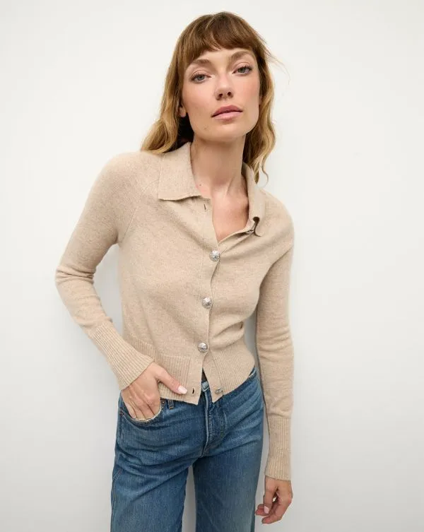 Cheshire Cashmere Cardigan Oatmeal Women Veronica Beard Sweaters