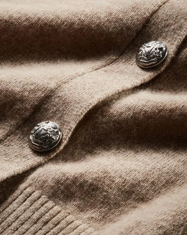 Cheshire Cashmere Cardigan Oatmeal Women Veronica Beard Sweaters