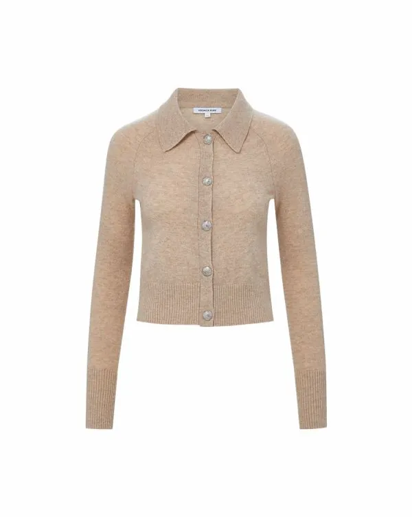 Cheshire Cashmere Cardigan Oatmeal Women Veronica Beard Sweaters