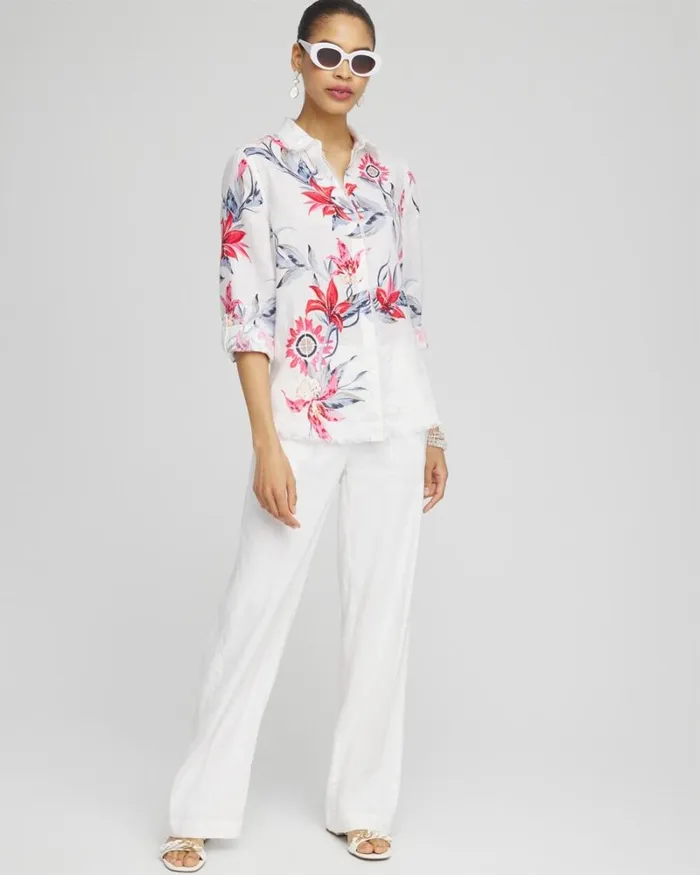 Chico039s Blouses and Shirts Linen Floral Fringe Shirt Alabaster 8211 Clothing Chico039s Blouses and Shirts Linen Floral Fringe Shirt Alabaster 8211 Clothing