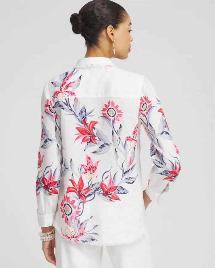 Chico039s Blouses and Shirts Linen Floral Fringe Shirt Alabaster 8211 Clothing Chico039s Blouses and Shirts Linen Floral Fringe Shirt Alabaster 8211 Clothing