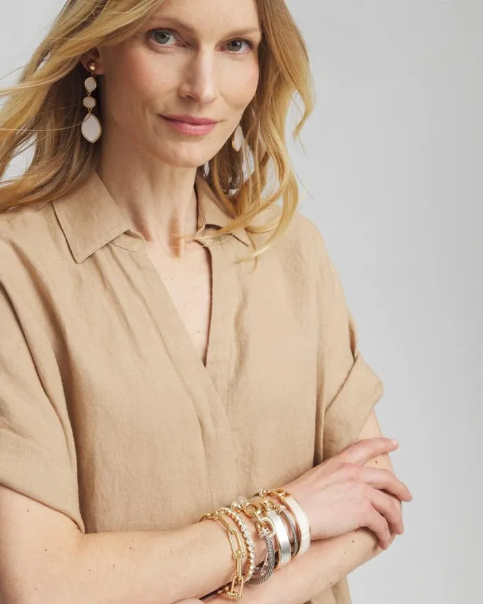 Chico039s Bracelets Chico039s Click Mother Of Pearl Bangle Pearl 8211 Shoes and Accessories Chico039s Bracelets Chico039s Click Mother Of Pearl Bangle Pearl 8211 Shoes and Accessories
