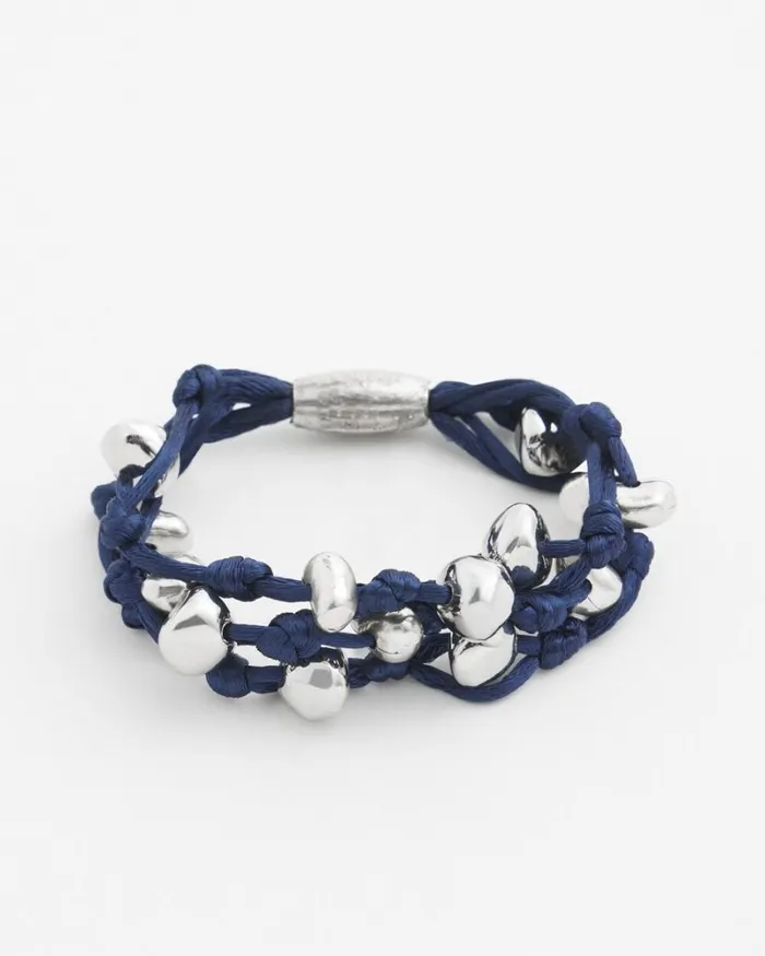 Chico039s Bracelets Silk Cord Magnetic Bracelet Silver 8211 Shoes and Accessories Chico039s Bracelets Silk Cord Magnetic Bracelet Silver 8211 Shoes and Accessories