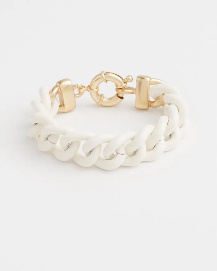 Chico039s Bracelets White Links Bracelet White 8211 Shoes and Accessories