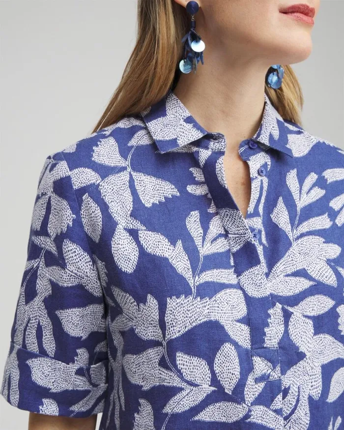 Chico039s Dresses Linen Leaf Print Popover Dress Evening Eclipse 8211 Clothing Chico039s Dresses Linen Leaf Print Popover Dress Evening Eclipse 8211 Clothing