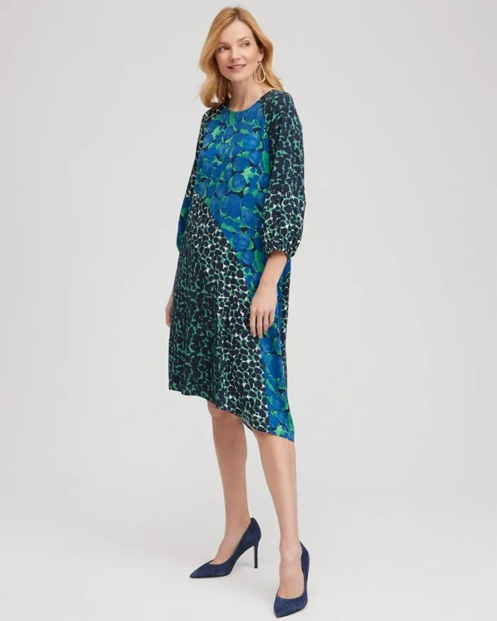 Chico039s Dresses Twill Asymmetrical Midi Dress Black 8211 Clothing