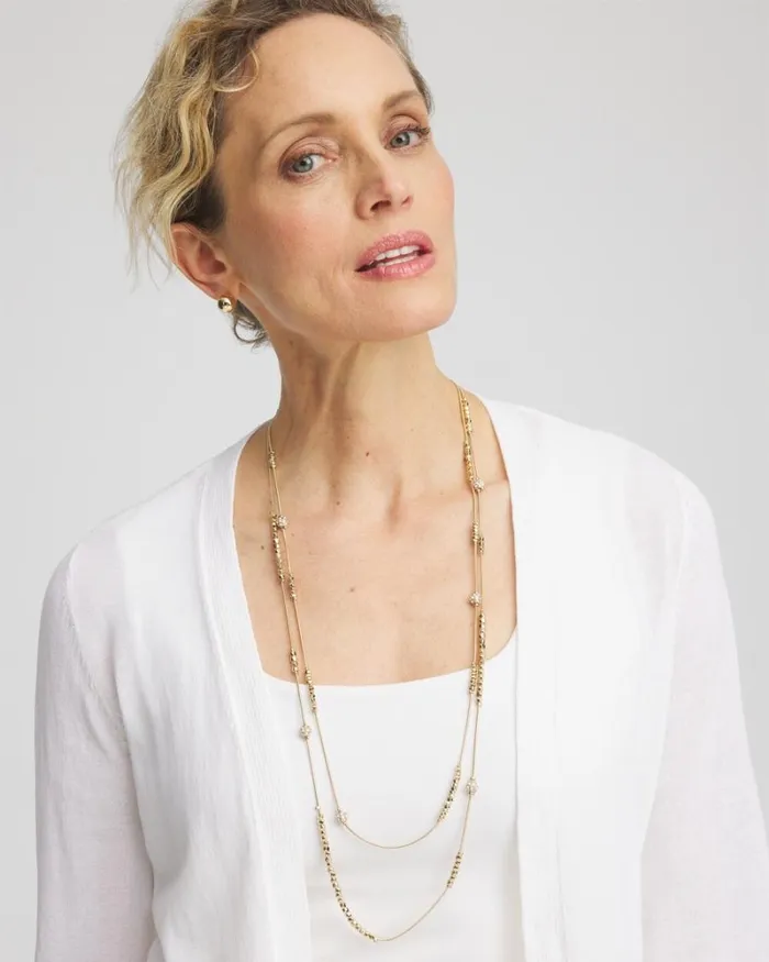 Chico039s Everyday Jewelry Hexie MultiStrand Necklace Gold 8211 Shoes and Accessories Chico039s Everyday Jewelry Hexie MultiStrand Necklace Gold 8211 Shoes and Accessories