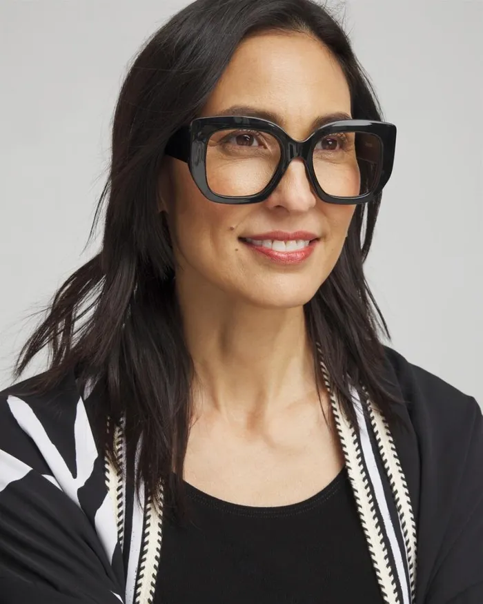 Chico039s Eyewear Thick Square Readers Black 8211 Shoes and Accessories