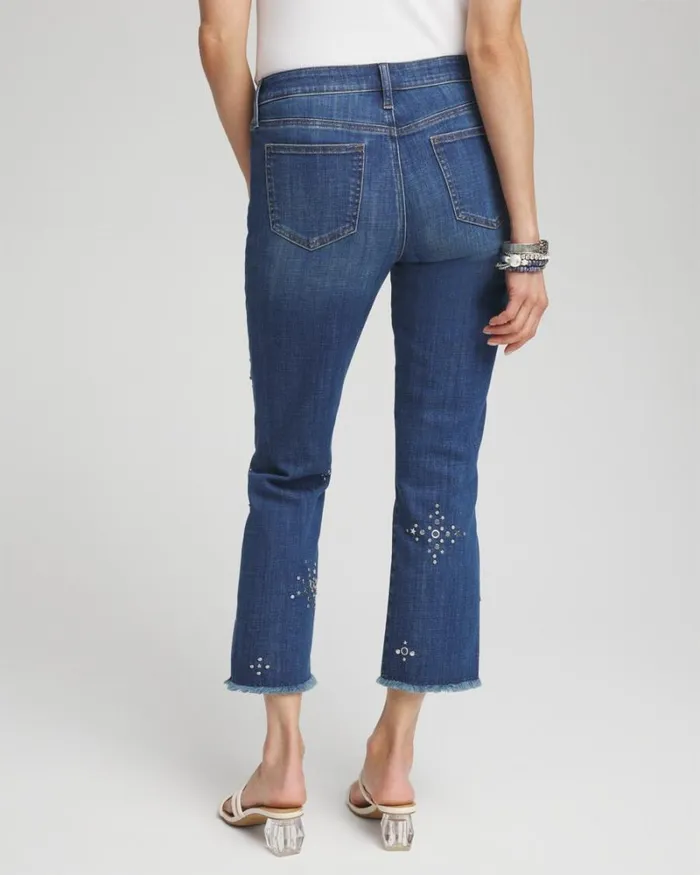 Chico039s Jeans and Denim Girlfriend Americana Fireworks Cropped Jeans Katina Indigo 8211 Clothing Chico039s Jeans and Denim Girlfriend Americana Fireworks Cropped Jeans Katina Indigo 8211 Clothing