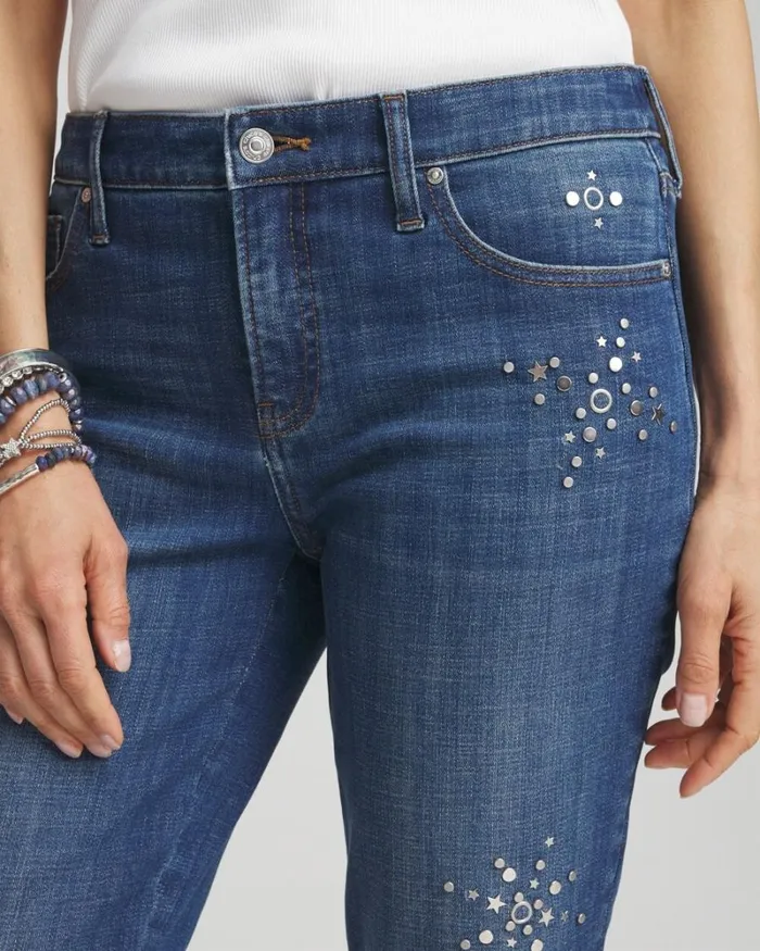 Chico039s Jeans and Denim Girlfriend Americana Fireworks Cropped Jeans Katina Indigo 8211 Clothing Chico039s Jeans and Denim Girlfriend Americana Fireworks Cropped Jeans Katina Indigo 8211 Clothing