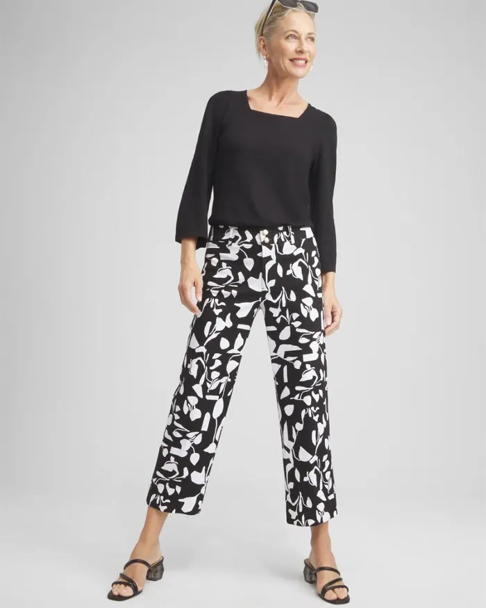 Chico039s Pants Abstract Print Trapunto Cropped Pants Blackwhite 8211 Clothing Chico039s Pants Abstract Print Trapunto Cropped Pants Blackwhite 8211 Clothing