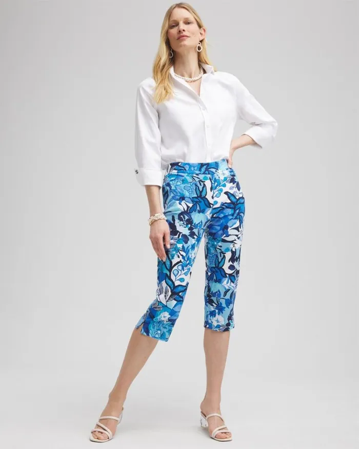 Chico039s Pants Brigitte Cool Floral Capri Pants Alabasterclassic Navy 8211 Clothing Chico039s Pants Brigitte Cool Floral Capri Pants Alabasterclassic Navy 8211 Clothing