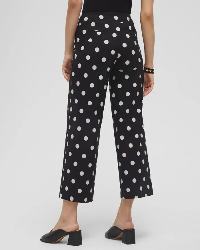 Chico039s Pants Brigitte Polka Dot Wide Leg Pants Black 8211 Clothing