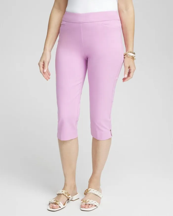 Chico039s Pants Brigitte Rivet Capris Cane Orchid 8211 Clothing