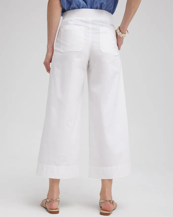 Chico039s Pants Poplin Culotte Pants Alabaster 8211 Clothing