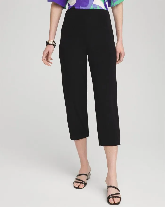 Chico039s Pants Travelers No Tummy Cropped Pants Travelers Black 8211 Clothing