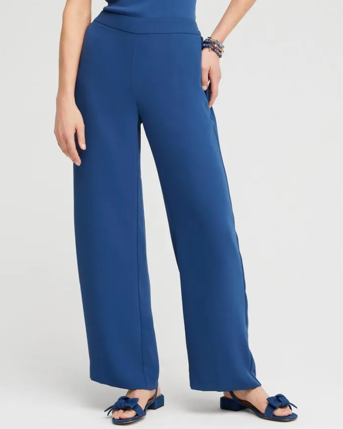 Chico039s Pants Wide Leg Soft Pants Azores Blue 8211 Clothing