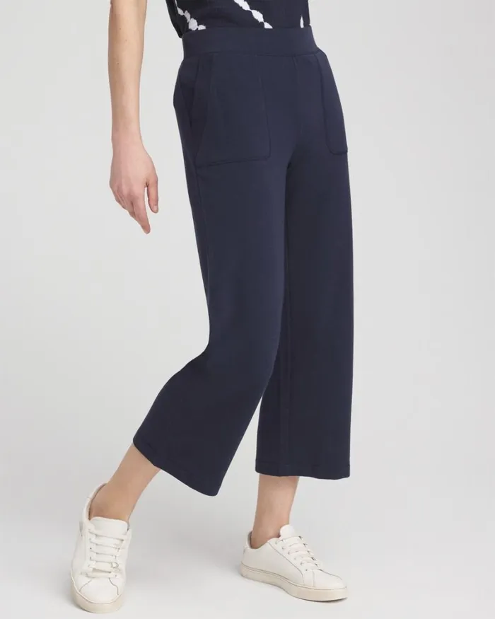Chico039s Pants Zenergy French Terry Wide Leg Crops Classic Navy 8211 Clothing Chico039s Pants Zenergy French Terry Wide Leg Crops Classic Navy 8211 Clothing