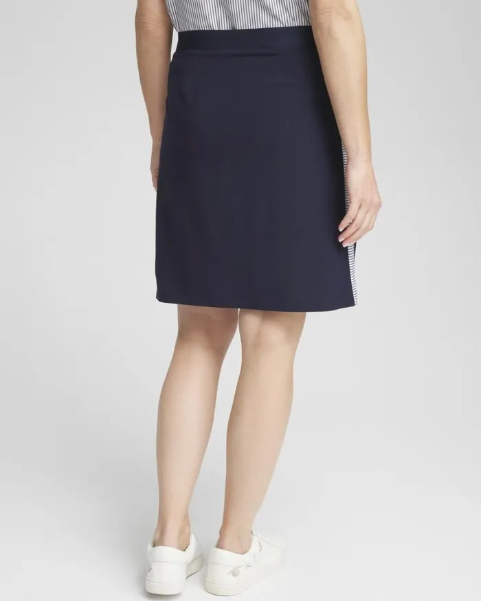 Chico039s Pants Zenergy UPF Neema Side Stripe Skort Classic Navy 8211 Clothing