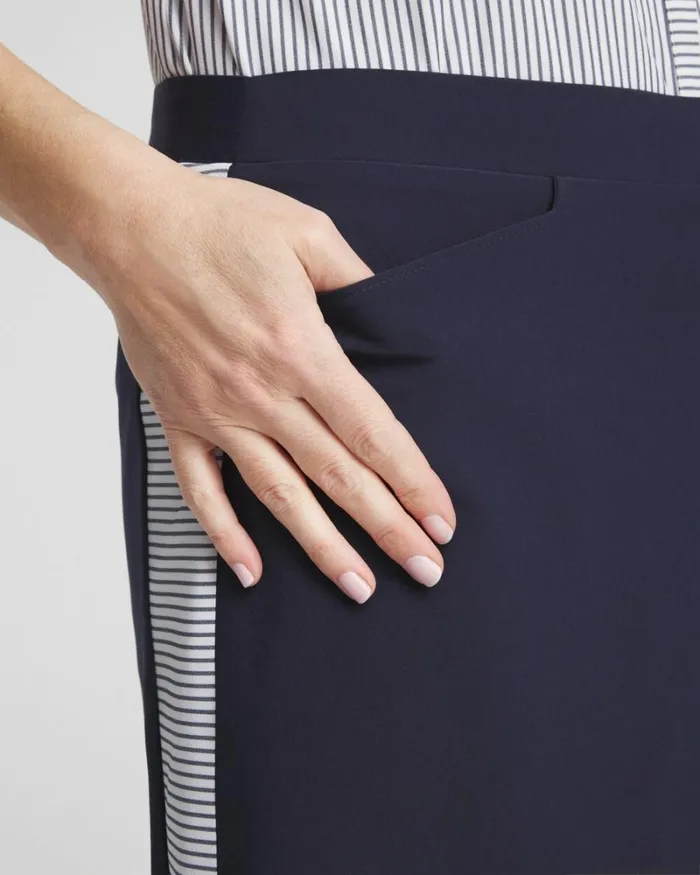 Chico039s Pants Zenergy UPF Neema Side Stripe Skort Classic Navy 8211 Clothing