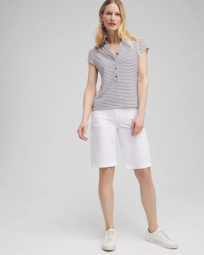 Chico039s Pants Zenergyu00AE 10034 UPF Neema Shorts Alabaster 8211 Clothing