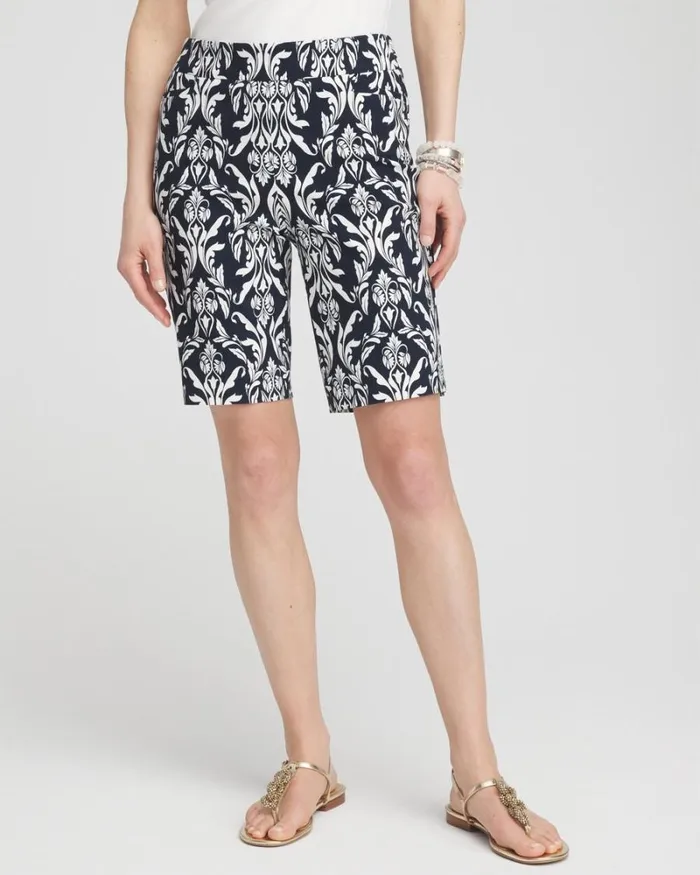 Chico039s Shorts Brigitte 10034 Swirl Print Shorts Classic Navywhite 8211 Clothing Chico039s Shorts Brigitte 10034 Swirl Print Shorts Classic Navywhite 8211 Clothing