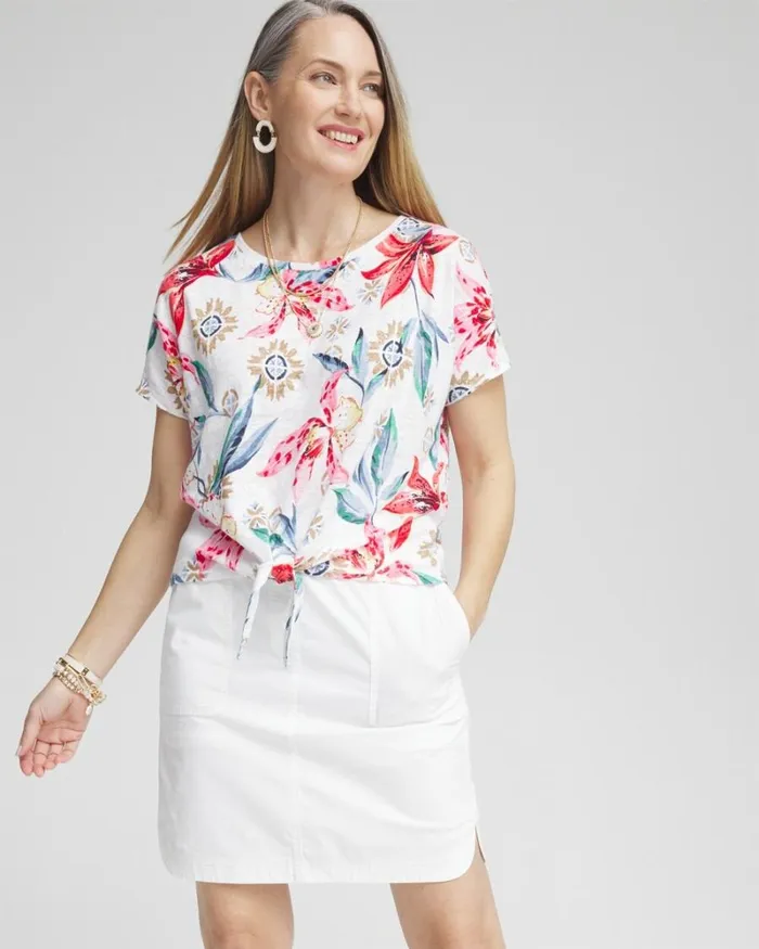 Chico039s Shorts Poplin Skort Alabaster 8211 Clothing