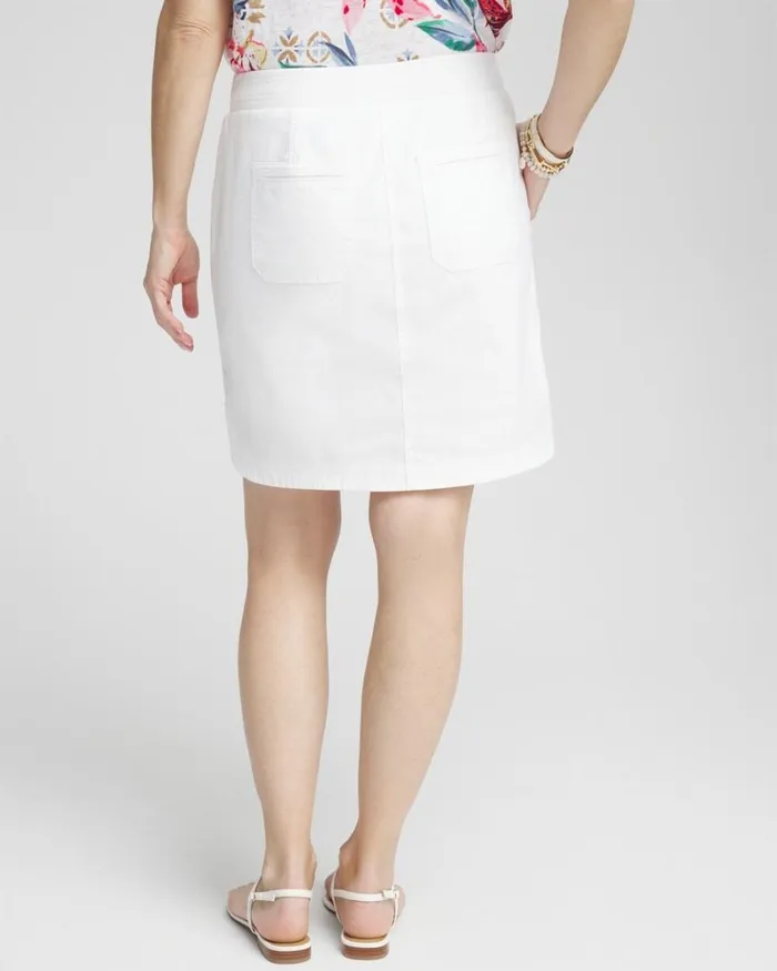 Chico039s Shorts Poplin Skort Alabaster 8211 Clothing