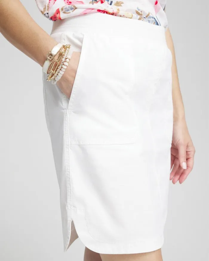 Chico039s Shorts Poplin Skort Alabaster 8211 Clothing