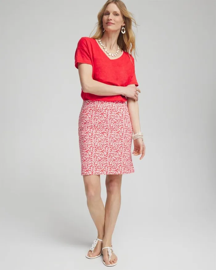 Chico039s Skirts Brigitte PullOn Reef Print Skort Watermelon Punch 8211 Clothing Chico039s Skirts Brigitte PullOn Reef Print Skort Watermelon Punch 8211 Clothing